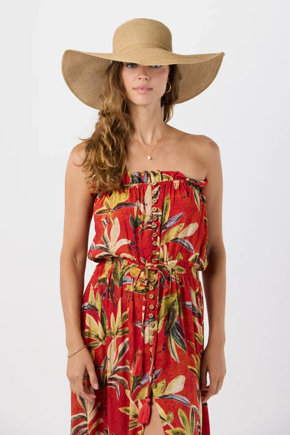 Tiare Hawaii Ryden Maxi Dress Naturals - Safari Rust