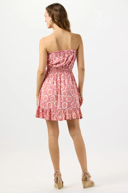Tiare Hawaii Ryden Mini Dress - Lanai Floral Mauve
