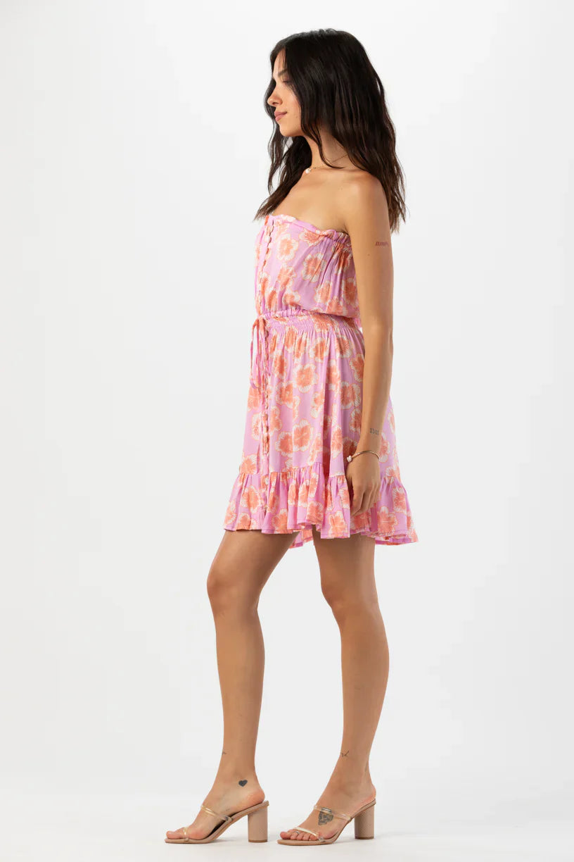 Tiare Hawaii Ryden Mini Dress -  Lanai Floral Violet