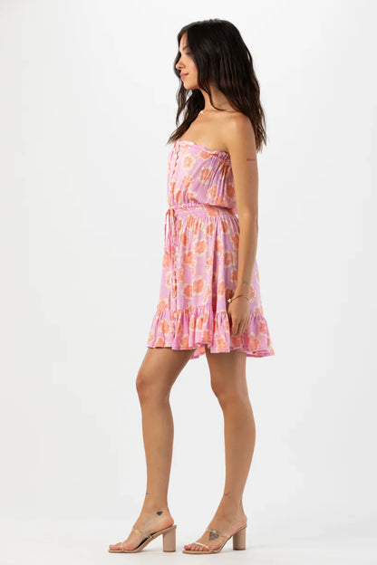 Tiare Hawaii Ryden Mini Dress -  Lanai Floral Violet