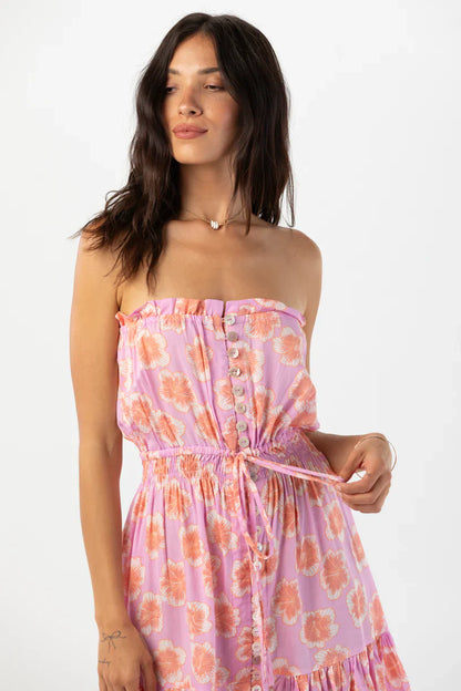 Tiare Hawaii Ryden Mini Dress -  Lanai Floral Violet