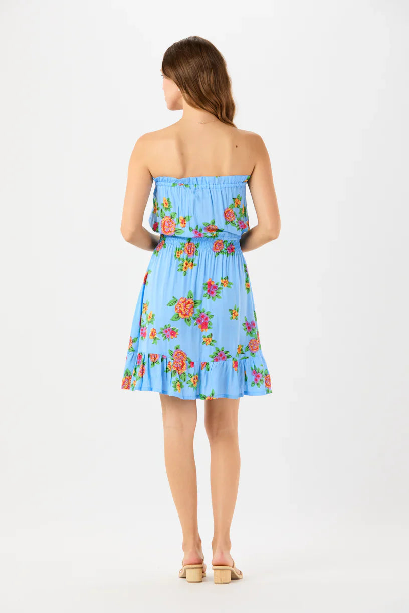 Tiare Hawaii Ryden Mini Dress -   Vintage Hawaiian Blue