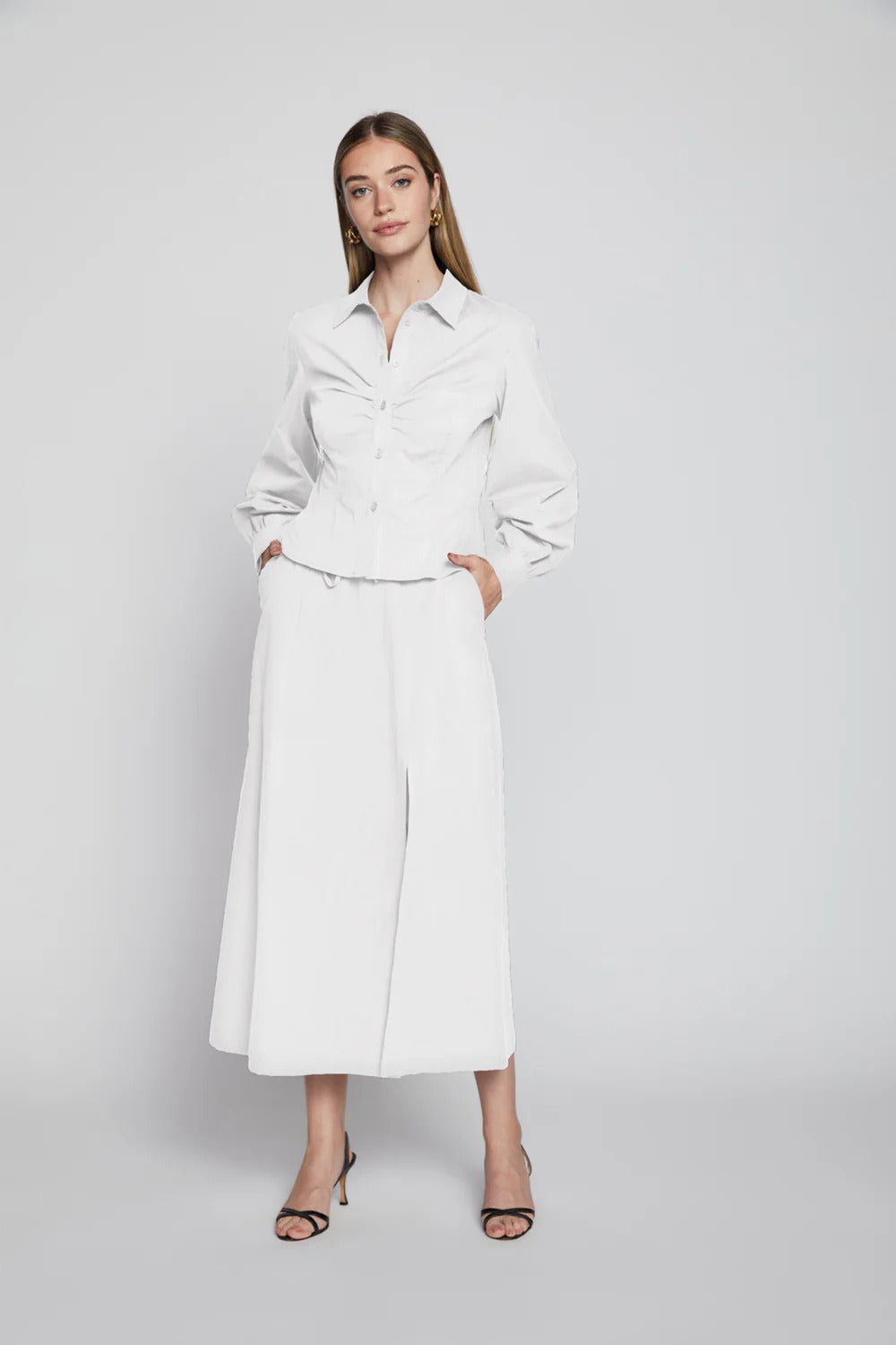 BAILEY/44 Women's Bailey 44 Westley Poplin Top in White