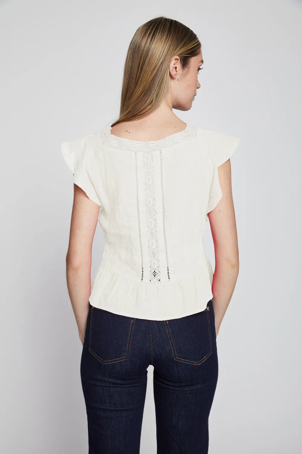 BAILEY/44 Women's Bailey 44 Janis Linen Top in Creme
