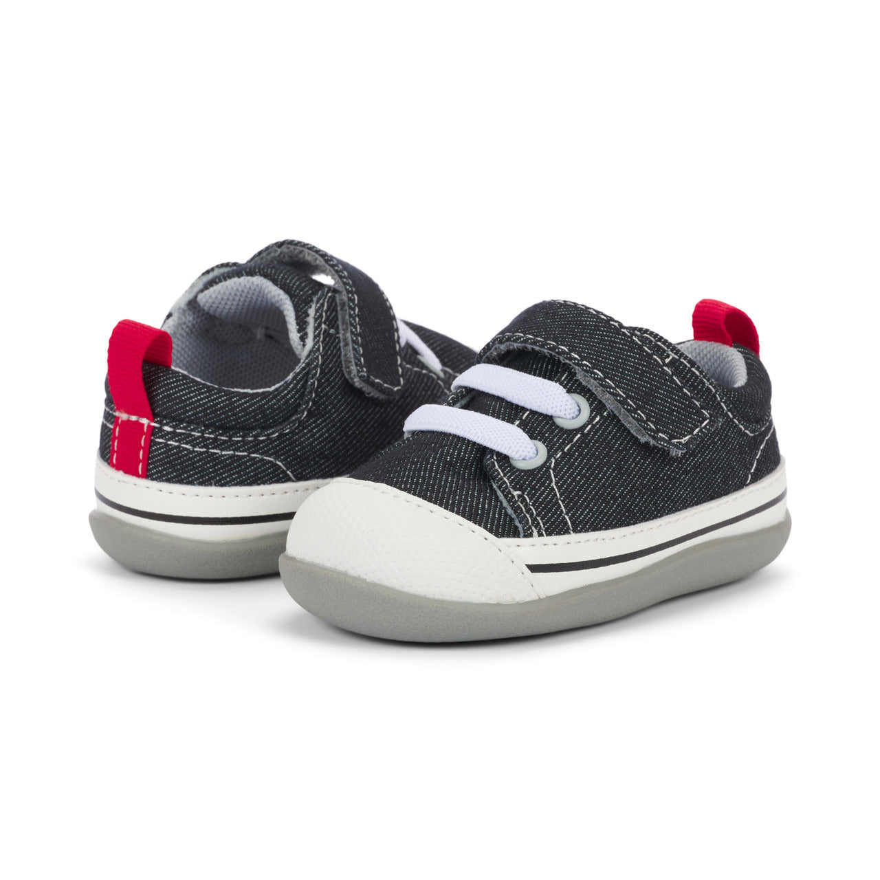 See Kai Run Boy's Stevie (First Walker) Black Denim