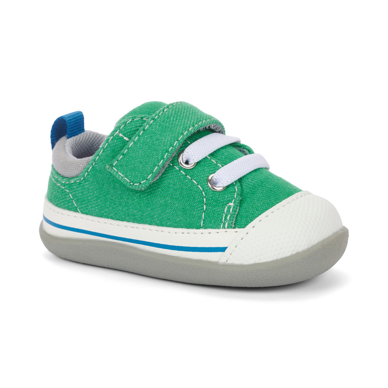 See Kai Run Boy's Stevie II (First Walker) Green Denim