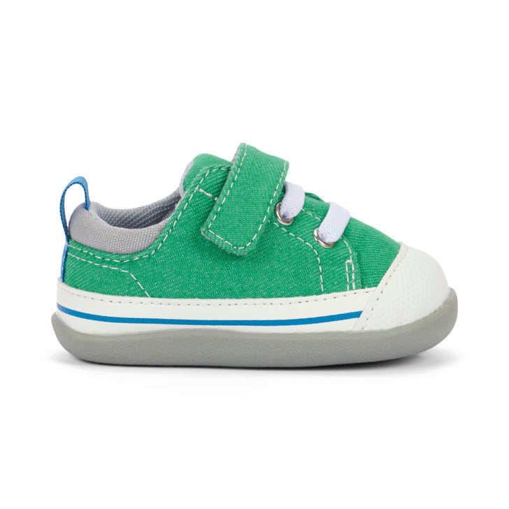 See Kai Run Boy's Stevie II (First Walker) Green Denim