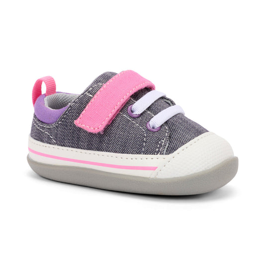 See Kai Run Girl's Stevie (First Walker) Gray/Pink