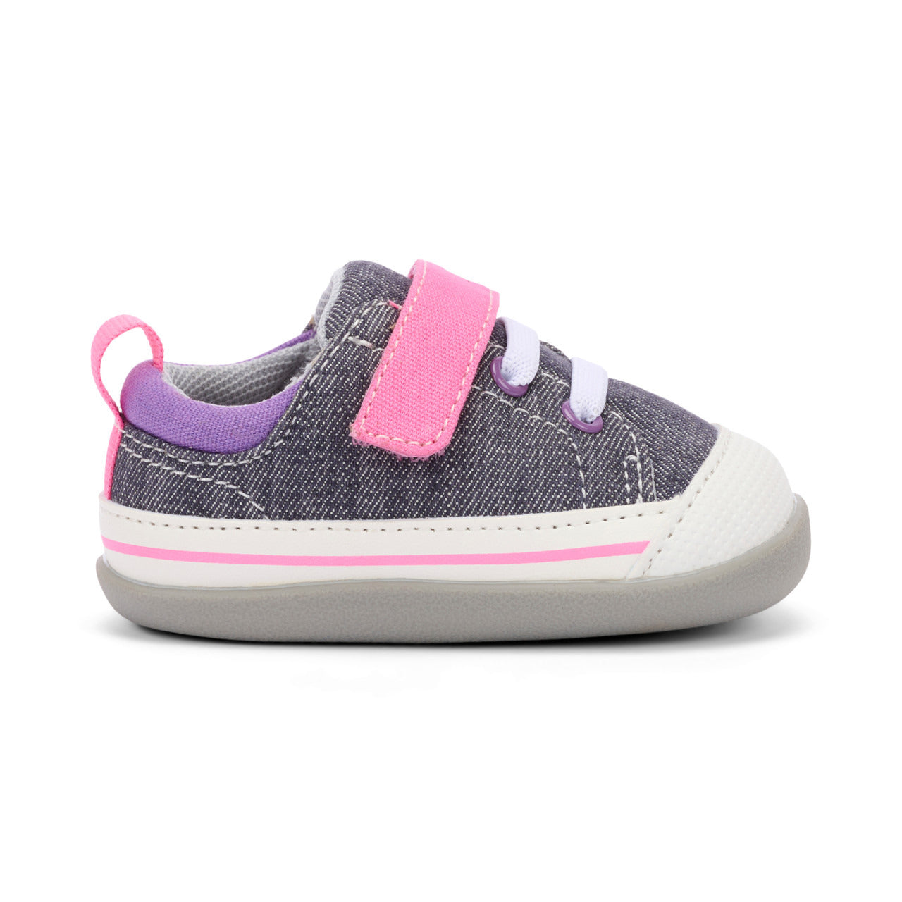 See Kai Run Girl's Stevie (First Walker) Gray/Pink