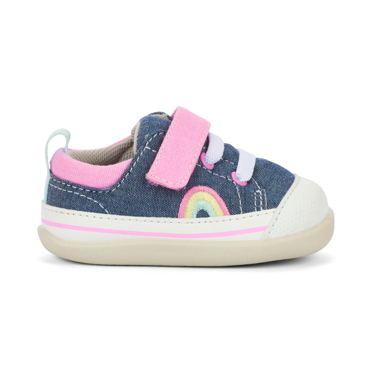 See Kai Run Girl's Stevie (First Walker) Chambray/Pink