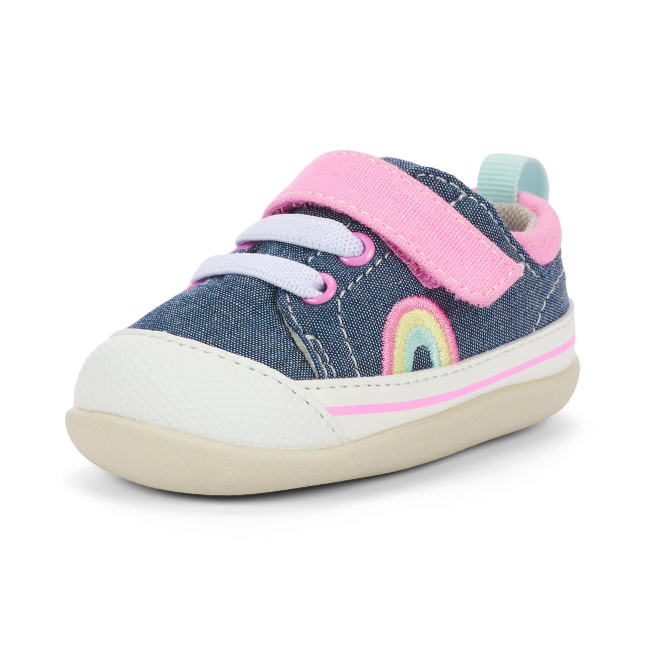 See Kai Run Girl's Stevie (First Walker) Chambray/Pink