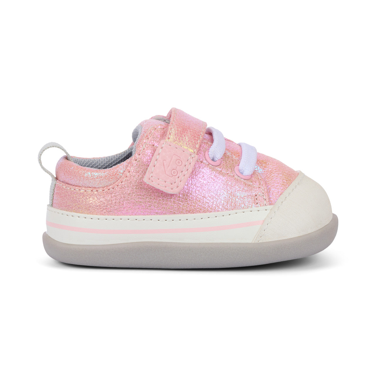 See Kai Run Girl's Stevie Mini (First Walker) Pink Metallic