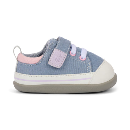 See Kai Run Girl's Stevie Mini (First Walker) Gray Denim