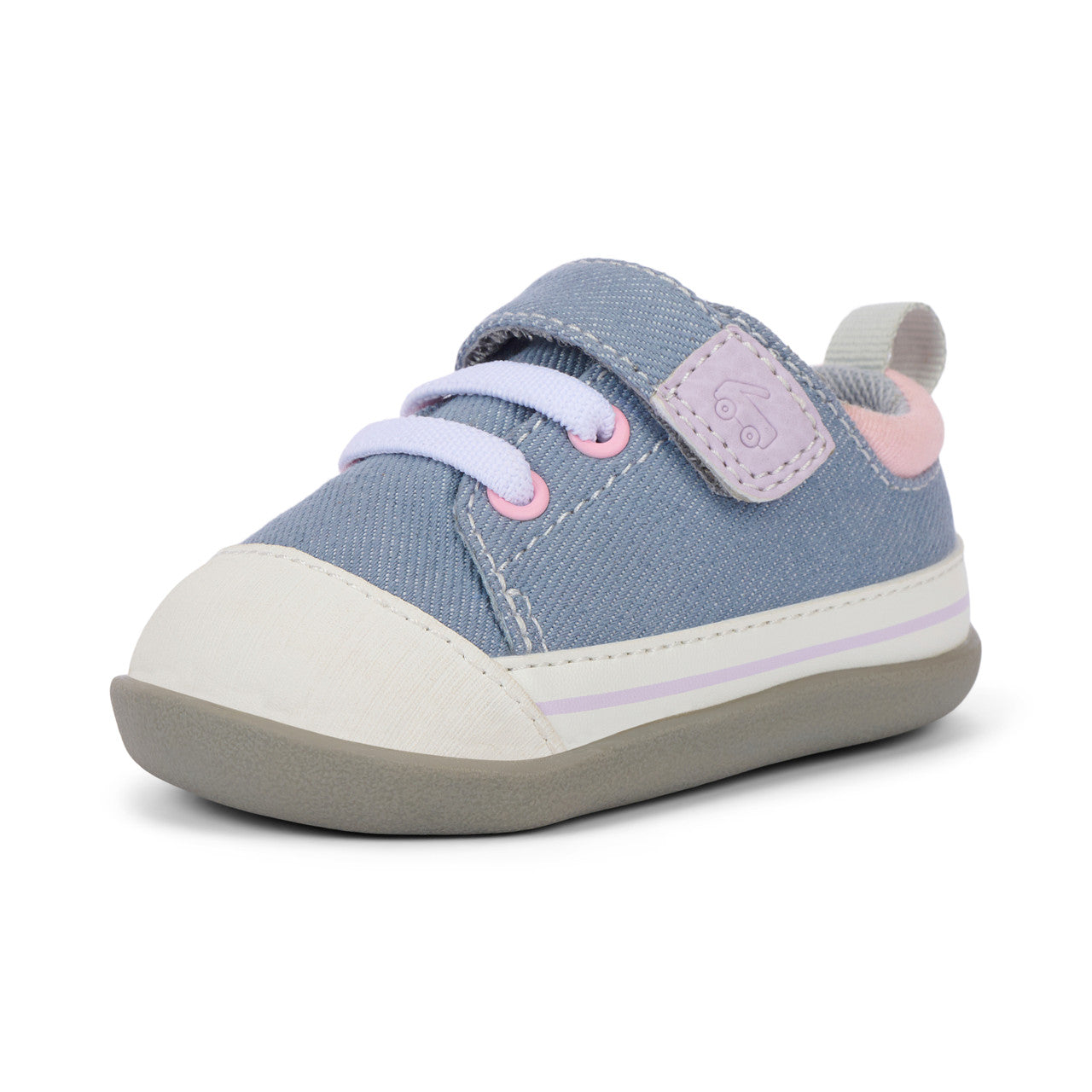 See Kai Run Girl's Stevie Mini (First Walker) Gray Denim