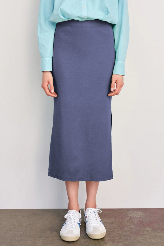 BAILEY/44 Women's Sundry Long Skirt with Side Slits in Navy