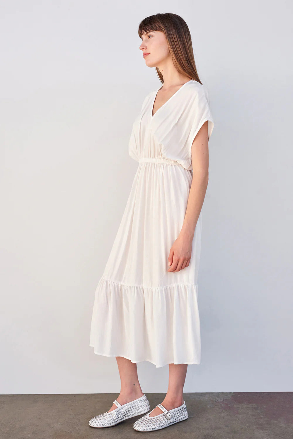 BAILEY/44 Women's Sundry Midi Dress with Ruffle