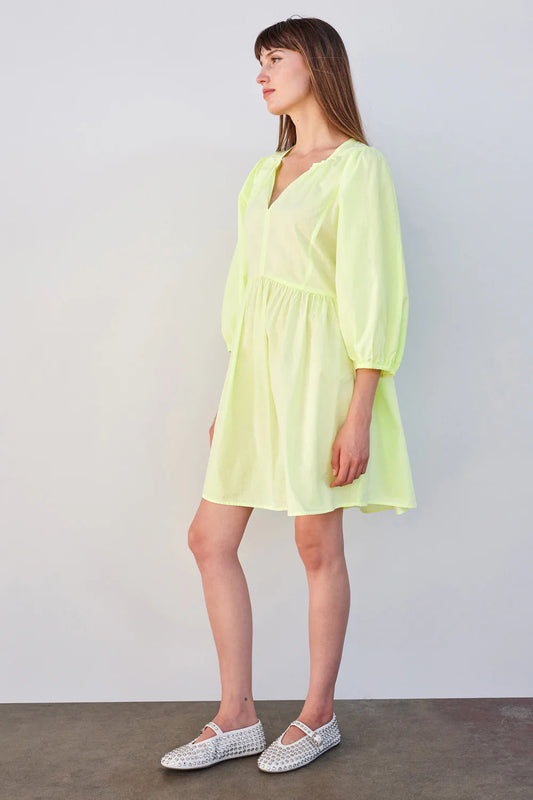 BAILEY/44 Women's Sundry Mini V-Neck Dress in Pigment Lime