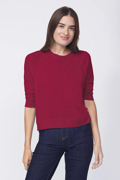 BAILEY/44 Women's Stateside Supima Slub Jersey Crewneck Sweatshirt Tee