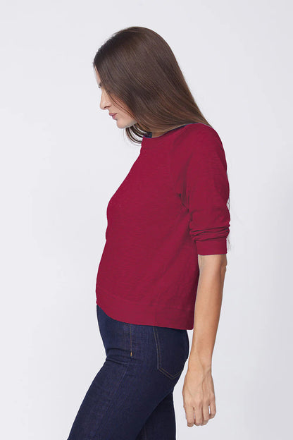 BAILEY/44 Women's Stateside Supima Slub Jersey Crewneck Sweatshirt Tee