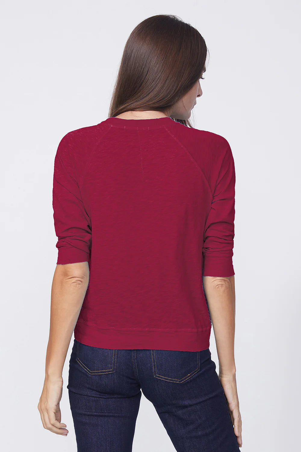 BAILEY/44 Women's Stateside Supima Slub Jersey Crewneck Sweatshirt Tee