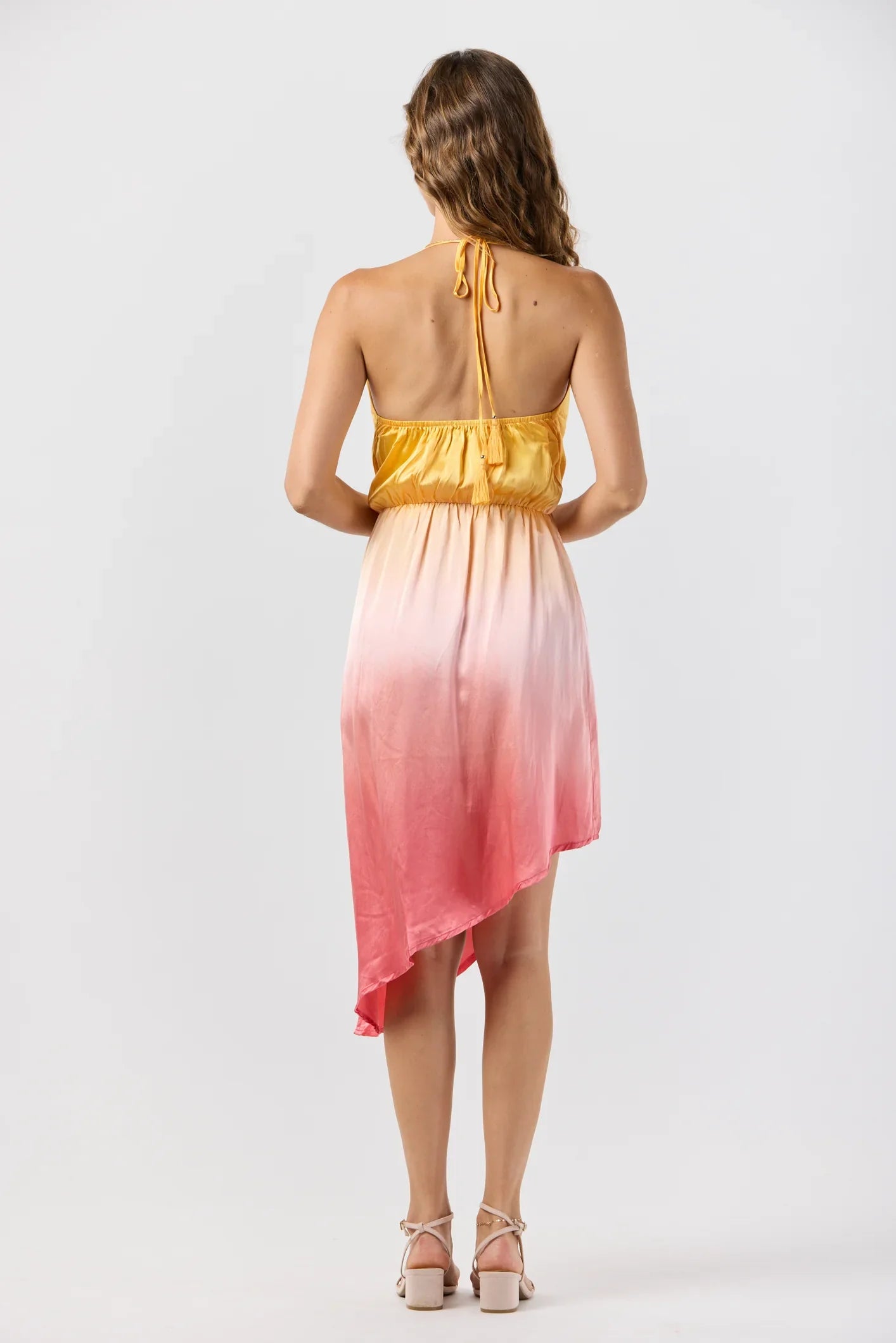 Tiare Hawaii Stardust Silk Midi Dress - Island Sunrise