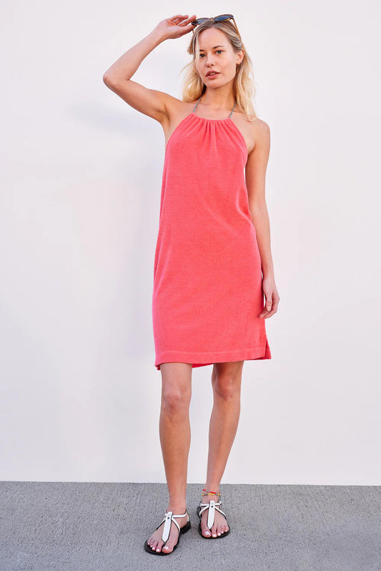 BAILEY/44 Women's Sundry Lounge Halter Dress in Raspberry