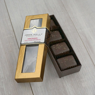 John Kelly Chocolates 4 Piece Applewood Smoked Salted Caramels