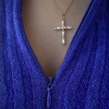 ARGENTO VIVO THE CELIA CROSS NECKLACE
