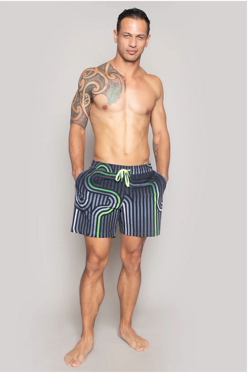 Niyama Sol Men's Sport Short : Retro Neon