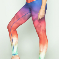 Niyama Sol Women's Festival Tie Dye Barefoot Leggings - FF - Rainbow