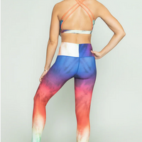 Niyama Sol Women's Festival Tie Dye Barefoot Leggings - FF - Rainbow