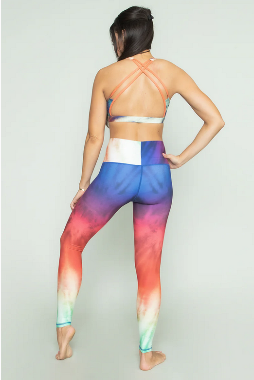 Niyama Sol Women's Festival Tie Dye Barefoot Leggings - FF - Rainbow