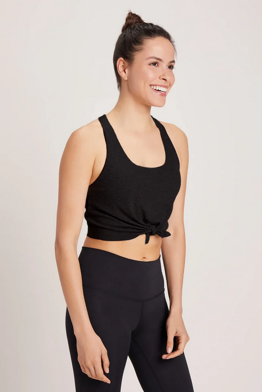 Niyama Sol Women's Tie Tank Sports Bra : Black