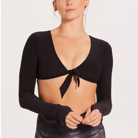 Niyama Sol Women's Long Sleeve Knotty Bra - Black