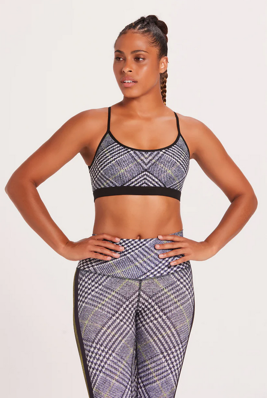 Niyama Sol Women's Asana Sports Bra - Racer Plaid