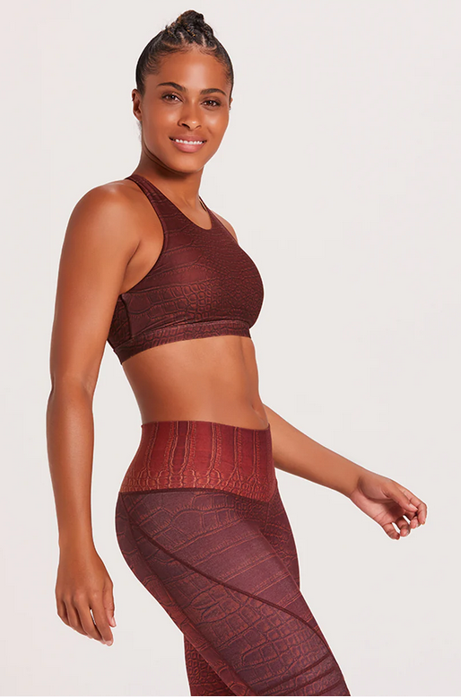 Niyama Sol Women's Croc Mudra Sports Bra - Chocolate