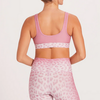 Niyama Sol Women's Peek-A-Boo Sports Bra - Leopard Pink