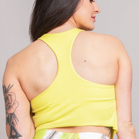 Niyama Sol Women's Tie Tank Sports Bra : Electric Lemon