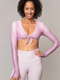 Niyama Sol Women's Long Sleeve Knotty Bra - Rose Petal