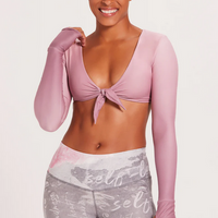 Niyama Sol Women's Long Sleeve Knotty Bra - Rose Petal