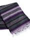 Mexican Blankets Dark Purple, Light Purple and Charcoal Heavyweight Mexican Blanket by La Montana