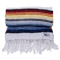 Mexican Blankets White Sante Fe Blanket