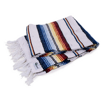 Mexican Blankets White Sante Fe Blanket