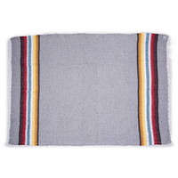 Mexican Blankets Gray with Red and Yellow Taos Blanket