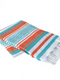 Mexican Blankets Mint, Orange and White Vera Cruz Mexican Blanket