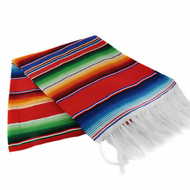 Mexican Blankets Authentic Mexican Serape Blanket - Red