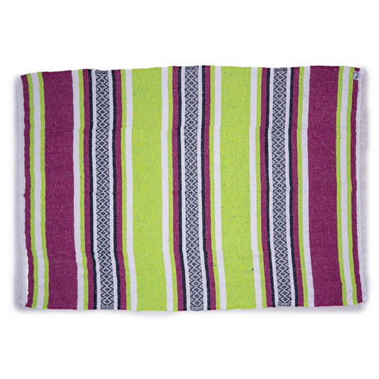 Mexican Blankets Apple Green, Magenta, Navy Cancun Blanket