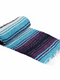 Mexican Blankets Turquoise Blue, Dark Purple, and White La Montana Mexican Blanket