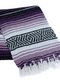 Mexican Blankets Dark Purple, Light Purple, and White La Montana Mexican Blanket