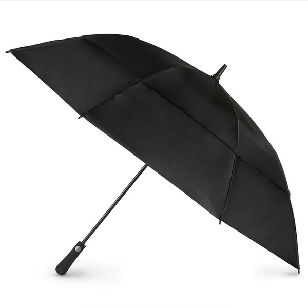 Totes Recycled Golf Size Auto Open Vented Stick Umbrella with Sunguard Technology